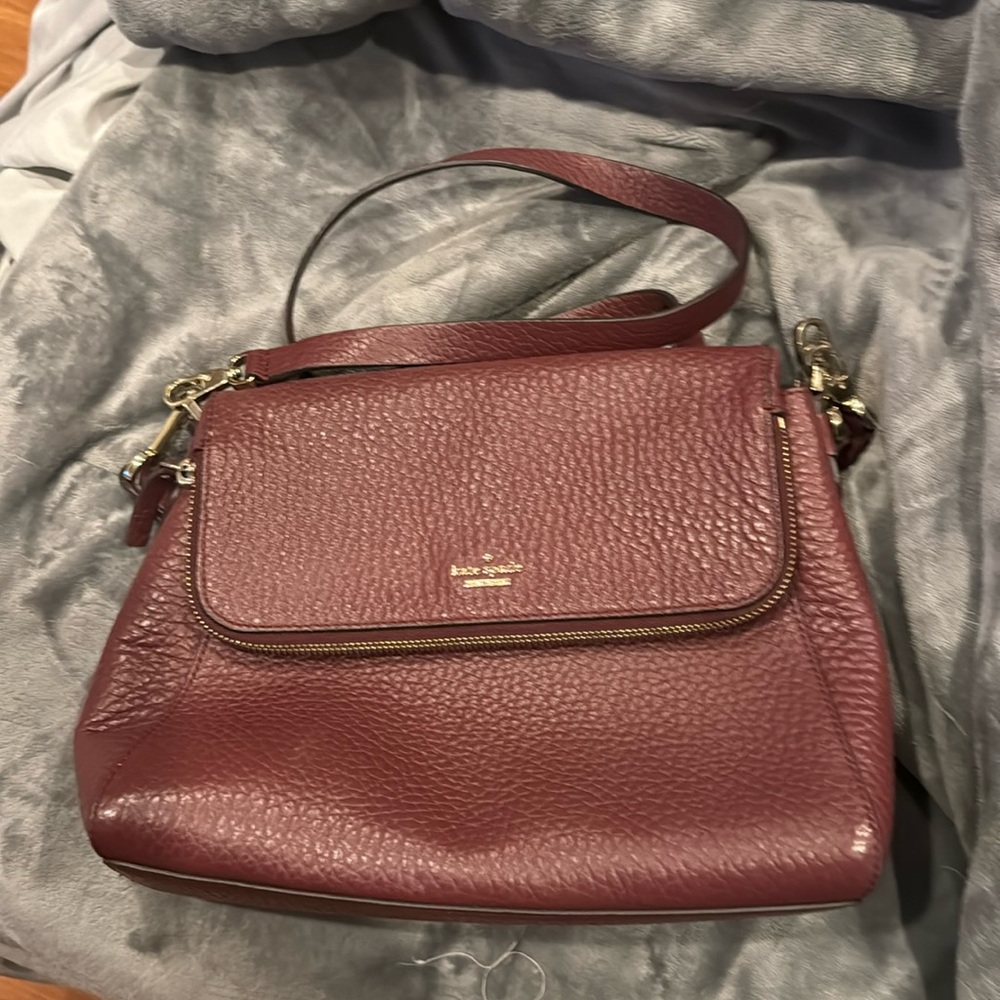 Kate Spade burgandy handbag.